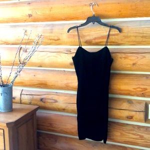 Crushed velvet cocktail dress